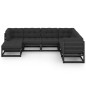 vidaXL Juego de muebles de jardín 7 pzas y cojines madera maciza pino vidaXL Juego de muebles de jardín 7 pzas y cojines madera maciza pino
