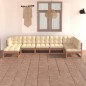 vidaXL Juego de muebles de jardín 7 pzas y cojines madera maciza pino vidaXL Juego de muebles de jardín 7 pzas y cojines madera maciza pino