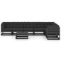 vidaXL Set de muebles de jardín 8 pzas con cojines madera pino negro vidaXL Set de muebles de jardín 8 pzas con cojines madera pino negro