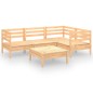 vidaXL Juego de muebles de jardín 5 piezas madera maciza pino vidaXL Juego de muebles de jardín 5 piezas madera maciza pino