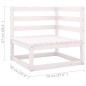 vidaXL Set muebles jardín con cojines 8 pzas madera maciza pino blanco vidaXL Set muebles jardín con cojines 8 pzas madera maciza pino blanco
