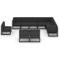 vidaXL Set de muebles de jardín 10 pzas con cojines madera pino negro vidaXL Set de muebles de jardín 10 pzas con cojines madera pino negro