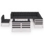 vidaXL Set de muebles de jardín 10 pzas con cojines madera pino blanco vidaXL Set de muebles de jardín 10 pzas con cojines madera pino blanco