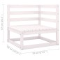 vidaXL Set de muebles de jardín 10 pzas con cojines madera pino blanco vidaXL Set de muebles de jardín 10 pzas con cojines madera pino blanco