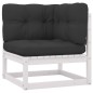 vidaXL Set muebles jardín 7 pzas con cojines madera maciza pino blanco vidaXL Set muebles jardín 7 pzas con cojines madera maciza pino blanco