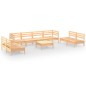 vidaXL Juego de muebles de jardín 9 piezas madera maciza de pino vidaXL Juego de muebles de jardín 9 piezas madera maciza de pino