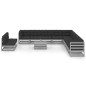 vidaXL Set de muebles de jardín 12 pzas con cojines madera pino gris vidaXL Set de muebles de jardín 12 pzas con cojines madera pino gris