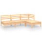 vidaXL Juego de muebles de jardín 4 piezas madera maciza pino vidaXL Juego de muebles de jardín 4 piezas madera maciza pino