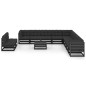 vidaXL Set de muebles de jardín 12 pzas con cojines madera pino negro vidaXL Set de muebles de jardín 12 pzas con cojines madera pino negro