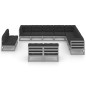 vidaXL Set de muebles de jardín 12 pzas con cojines madera pino gris vidaXL Set de muebles de jardín 12 pzas con cojines madera pino gris