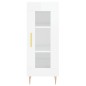 vidaXL Aparador alto madera contrachapada blanco brillo 34,5x34x180 cm