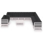 vidaXL Set de muebles de jardín 12 pzas con cojines madera pino blanco