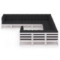 vidaXL Set de muebles de jardín 10 pzas con cojines madera pino blanco vidaXL Set de muebles de jardín 10 pzas con cojines madera pino blanco