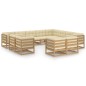 vidaXL Set de muebles de jardín 12 pzs cojines madera pino marrón miel vidaXL Set de muebles de jardín 12 pzs cojines madera pino marrón miel