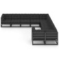 vidaXL Set de muebles de jardín 10 pzas con cojines madera pino negro vidaXL Set de muebles de jardín 10 pzas con cojines madera pino negro