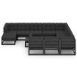 vidaXL Set de muebles de jardín 12 pzas con cojines madera pino negro vidaXL Set de muebles de jardín 12 pzas con cojines madera pino negro