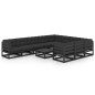 vidaXL Set de muebles de jardín 11 pzas con cojines madera pino negro vidaXL Set de muebles de jardín 11 pzas con cojines madera pino negro