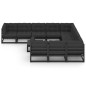 vidaXL Set de muebles de jardín 11 pzas con cojines madera pino negro vidaXL Set de muebles de jardín 11 pzas con cojines madera pino negro