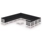 vidaXL Set de muebles de jardín 12 pzas con cojines madera pino blanco vidaXL Set de muebles de jardín 12 pzas con cojines madera pino blanco