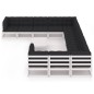 vidaXL Set de muebles de jardín 12 pzas con cojines madera pino blanco vidaXL Set de muebles de jardín 12 pzas con cojines madera pino blanco