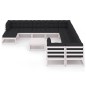 vidaXL Set de muebles de jardín 12 pzas con cojines madera pino blanco vidaXL Set de muebles de jardín 12 pzas con cojines madera pino blanco