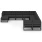 vidaXL Set de muebles de jardín 11 pzas con cojines madera pino negro
