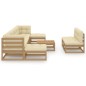 vidaXL Set de muebles de jardín 10 pzs cojines madera pino marrón miel vidaXL Set de muebles de jardín 10 pzs cojines madera pino marrón miel