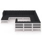 vidaXL Set de muebles de jardín 11 pzas con cojines madera pino blanco vidaXL Set de muebles de jardín 11 pzas con cojines madera pino blanco