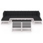vidaXL Set de muebles de jardín 9 pzas con cojines madera pino blanco vidaXL Set de muebles de jardín 9 pzas con cojines madera pino blanco