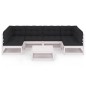vidaXL Set muebles jardín 7 pzas con cojines madera maciza pino blanco vidaXL Set muebles jardín 7 pzas con cojines madera maciza pino blanco