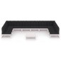 vidaXL Set de muebles de jardín 11 pzas con cojines madera pino blanco vidaXL Set de muebles de jardín 11 pzas con cojines madera pino blanco