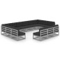 vidaXL Set de muebles de jardín 13 pzas con cojines madera pino gris vidaXL Set de muebles de jardín 13 pzas con cojines madera pino gris