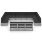 vidaXL Set de muebles de jardín 13 pzas con cojines madera pino gris vidaXL Set de muebles de jardín 13 pzas con cojines madera pino gris