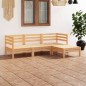 vidaXL Juego de muebles de jardín 4 piezas madera maciza pino vidaXL Juego de muebles de jardín 4 piezas madera maciza pino
