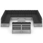 vidaXL Set de muebles de jardín 12 pzas con cojines madera pino gris vidaXL Set de muebles de jardín 12 pzas con cojines madera pino gris