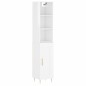 vidaXL Aparador alto madera contrachapada blanco brillo 34,5x34x180 cm vidaXL Aparador alto madera contrachapada blanco brillo 34,5x34x180 cm