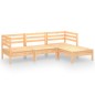vidaXL Juego de muebles de jardín 4 piezas madera maciza pino vidaXL Juego de muebles de jardín 4 piezas madera maciza pino