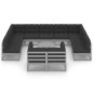 vidaXL Set de muebles de jardín 12 pzas con cojines madera pino gris vidaXL Set de muebles de jardín 12 pzas con cojines madera pino gris