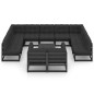 vidaXL Set de muebles de jardín 12 pzas con cojines madera pino negro