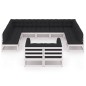 vidaXL Set de muebles de jardín 11 pzas con cojines madera pino blanco vidaXL Set de muebles de jardín 11 pzas con cojines madera pino blanco
