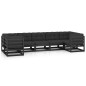 vidaXL Set de muebles de jardín 7 pzas con cojines madera pino negro vidaXL Set de muebles de jardín 7 pzas con cojines madera pino negro