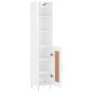 vidaXL Aparador alto madera contrachapada blanco brillo 34,5x34x180 cm vidaXL Aparador alto madera contrachapada blanco brillo 34,5x34x180 cm