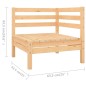 vidaXL Juego de muebles de jardín 6 piezas madera maciza de pino vidaXL Juego de muebles de jardín 6 piezas madera maciza de pino