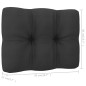 vidaXL Muebles de jardín 10 pzas y cojines negro madera maciza de pino