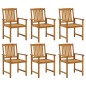 vidaXL Sillas de jardín y cojines 6 unidades madera maciza de acacia vidaXL Sillas de jardín y cojines 6 unidades madera maciza de acacia