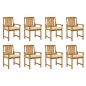 vidaXL Sillas de jardín con cojines 8 uds madera maciza de acacia vidaXL Sillas de jardín con cojines 8 uds madera maciza de acacia