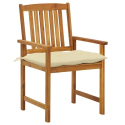 vidaXL Sillas de jardín con cojines 8 uds madera maciza de acacia 