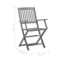 vidaXL Sillas de jardín plegables 8 uds y cojines madera maciza acacia vidaXL Sillas de jardín plegables 8 uds y cojines madera maciza acacia