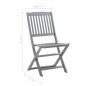 vidaXL Sillas de jardín plegables 8 uds y cojines madera maciza acacia vidaXL Sillas de jardín plegables 8 uds y cojines madera maciza acacia