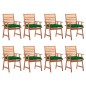 vidaXL Sillas comedor de jardín y cojines 8 uds madera maciza acacia vidaXL Sillas comedor de jardín y cojines 8 uds madera maciza acacia